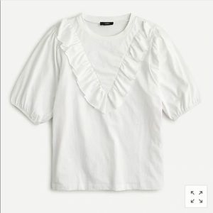 JCrew Ruffle Bib Top